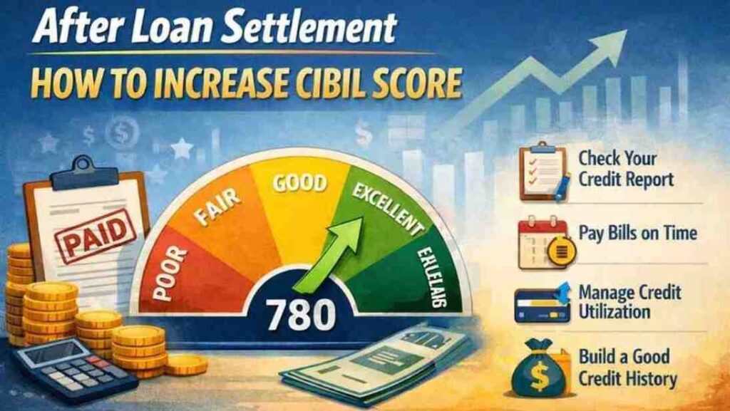 After loan settlement How to increase CIBIL score